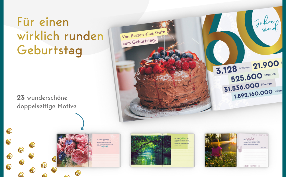 Die besten Wünsche zum 60. Geburtstag – Gästebuch: Das Glückwunsch-Buch
